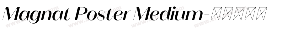 Magnat Poster Medium字体转换